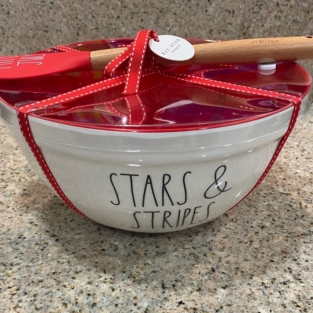 STARS&STRIPES melamine mixing bowl/MIX spatula